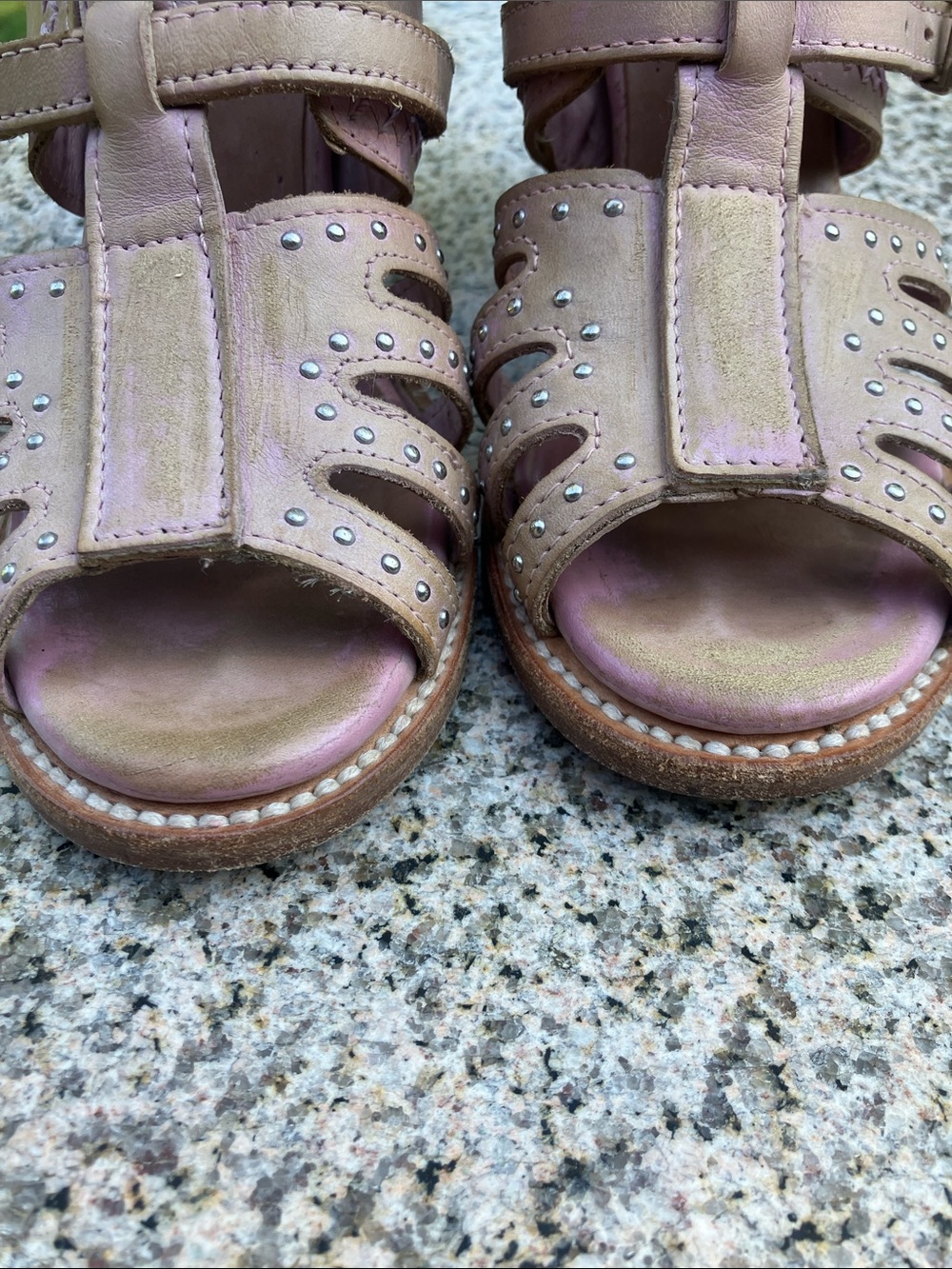 FreeBird Connor Pink / Blush Studded Open-Toe Sandals 7 - Picture 11 of 14